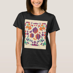 Camiseta Beige deja a Escándalo de flor de etnia tónica oto