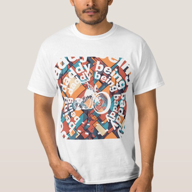 Camiseta "Being Daddy Being Baddy" Chopper Daddy Geométrico (Anverso)