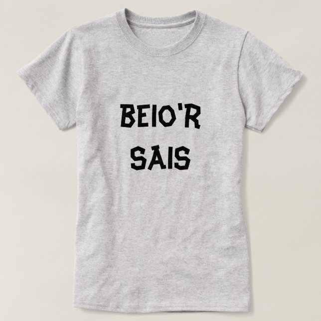 Camiseta beio'r Sais Culpo al inglés (Diseño del anverso)