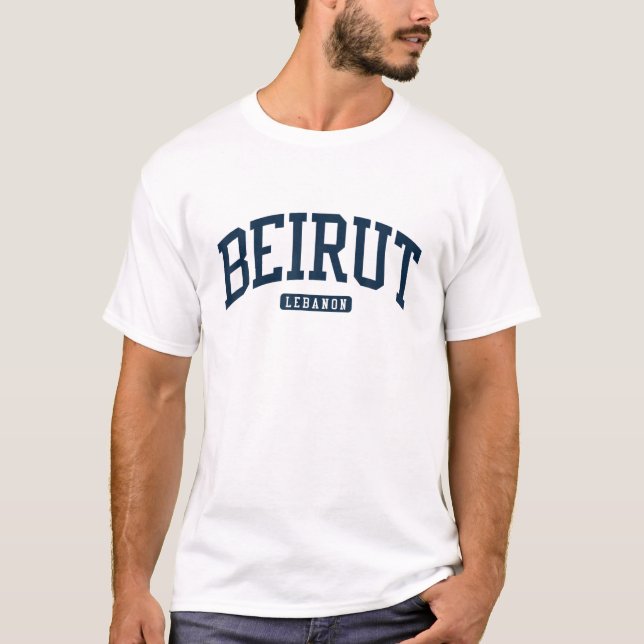 Camiseta Beirut Lebanon College University Style Navy (Anverso)