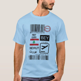 Camiseta Beirut Lebanon travel ticket
