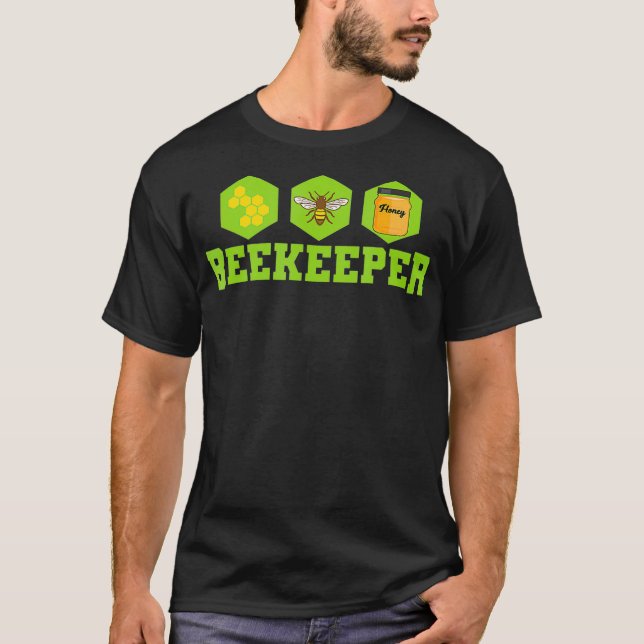 Camiseta Beis Honey Beekeeper  (Anverso)