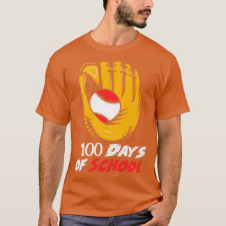 Camiseta Béisbol 100 días de clases Feliz 100 días de clase