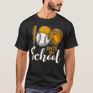 Camiseta Béisbol 100 días de clases Feliz 100 días de clase