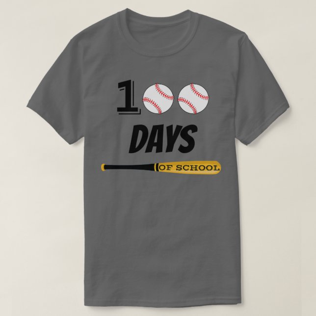 Camiseta Béisbol 100 días de escuela (Diseño del anverso)