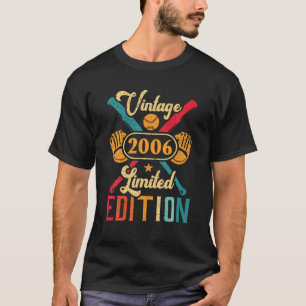 Camiseta Béisbol 16º Cumpleaños Para Los Niños Chicas Retro