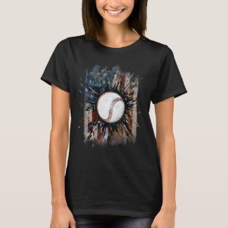 Camiseta Béisbol 4 de julio hombres bandera estadounidense
