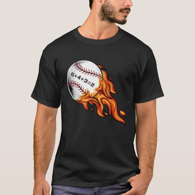 Camiseta Béisbol 6432 Doble Juega 6+4+3=2 Matemáticas de So (Anverso)