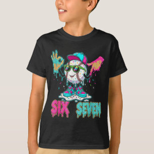 Camiseta Béisbol 67 Drip Seis Siete Señales de Mano Helado 