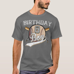 Camiseta Béisbol 8 cumpleaños 8 años de edad de béisbol