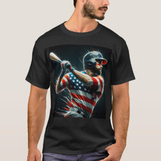 Camiseta Béisbol Americano Patriótico