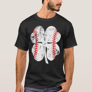 Camiseta Béisbol Antiguo Día de San Patricio Trébol Irlandé