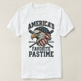 Camiseta béisbol bandera de EE. UU.: Águila Pasatiempo favo