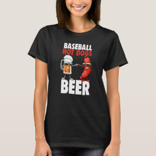 Camiseta Béisbol Beer canino caliente Mujeres de la indigac