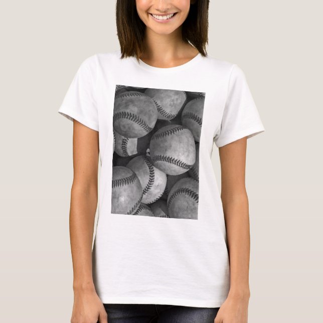 Camiseta Béisbol blanco y negro (Anverso)