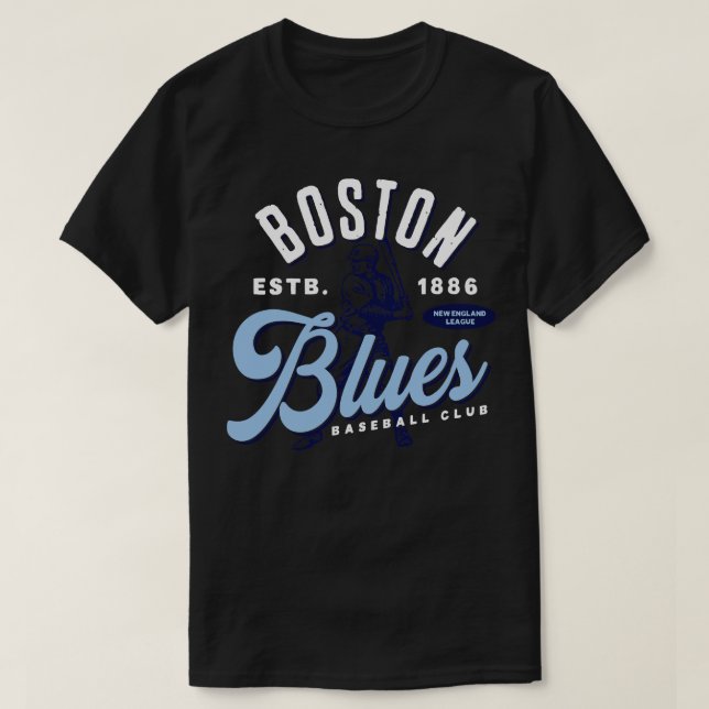 Camiseta Béisbol Blues de Boston (Diseño del anverso)