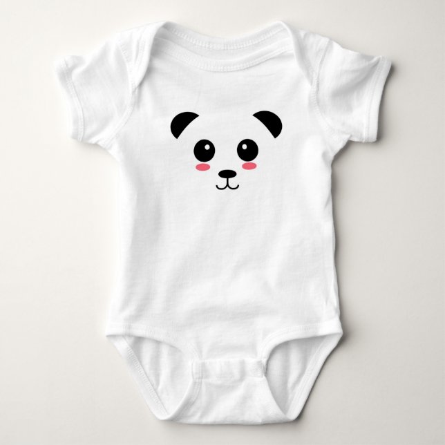Camiseta Béisbol bonito T de la panda (Anverso)