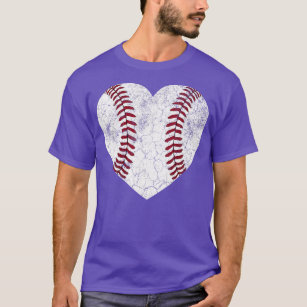 Camiseta Béisbol Camisas del Corazón Cute Mamá Papá Hombres