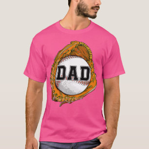 Camiseta Béisbol Catch Glove Béisbol papá de béisbol F