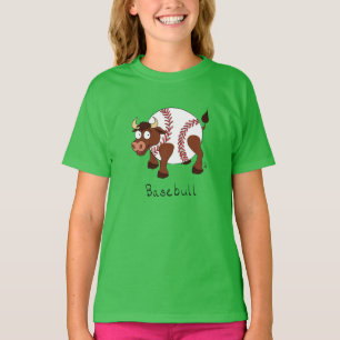 Camiseta Béisbol Cute Kids Personalizado Bull