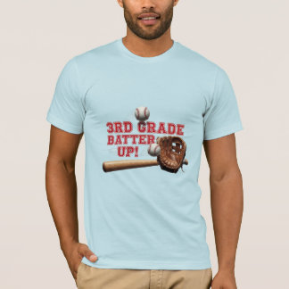 Camiseta Béisbol de 3er grado, arriba bateador, de vuelta a