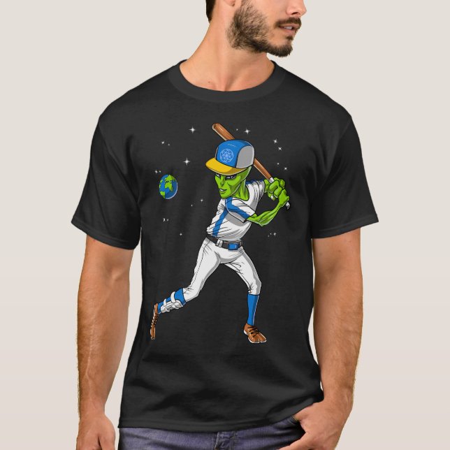 Camiseta Béisbol de alienígena espacial (Anverso)