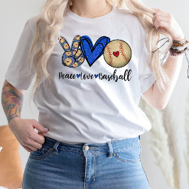 Camiseta Béisbol de amor por la paz
