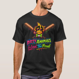 Camiseta Béisbol de Animales de Fiesta
