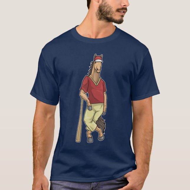 Camiseta Béisbol de caballo Bate de béisbol (Anverso)