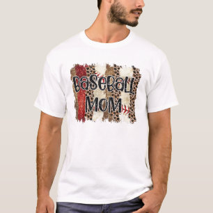 Camiseta Béisbol de Estampado de Leopardo Bendito
