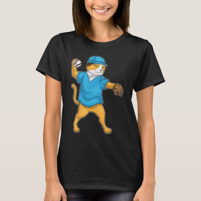 Camiseta Béisbol de gato (Anverso)