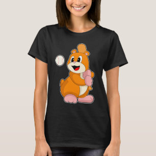 Camiseta Béisbol de hámster Bate de béisbol Deportes