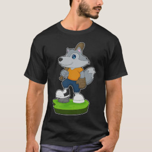 Camiseta Béisbol de lobo Bate de béisbol Deportes