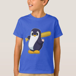 Camiseta Béisbol de pingüino Bate de béisbol