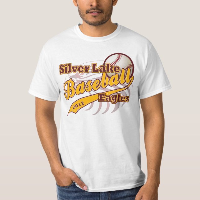 Camiseta Béisbol de plata de Eagles del lago (Anverso)