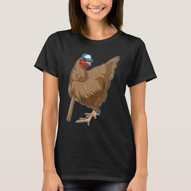 Camiseta Béisbol de pollo (Anverso)
