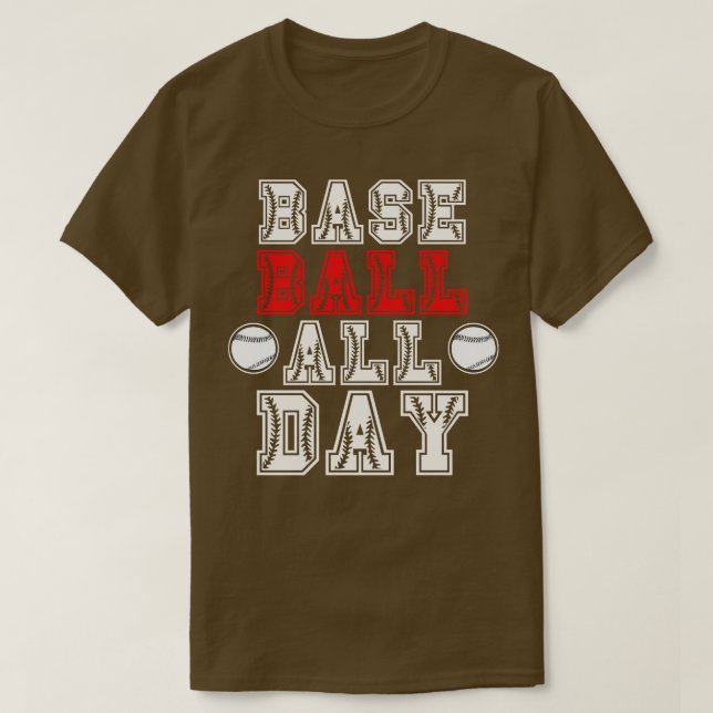 Camiseta Béisbol de todo el día (Diseño del anverso)