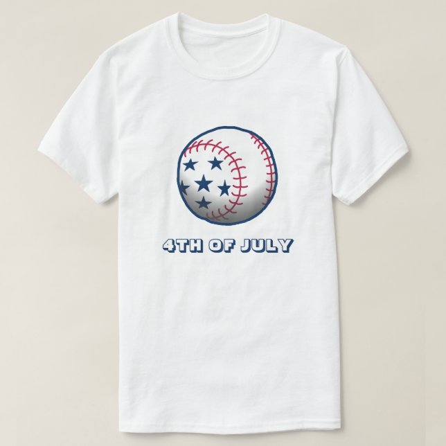 Camiseta Béisbol del 4 de julio (Diseño del anverso)