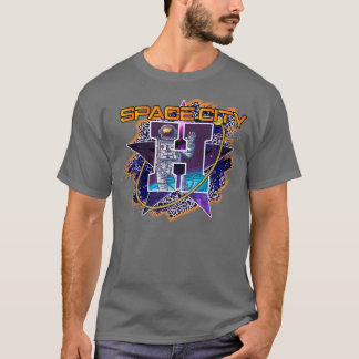 Camiseta Béisbol del Leopardo de la Ciudad del Espacio