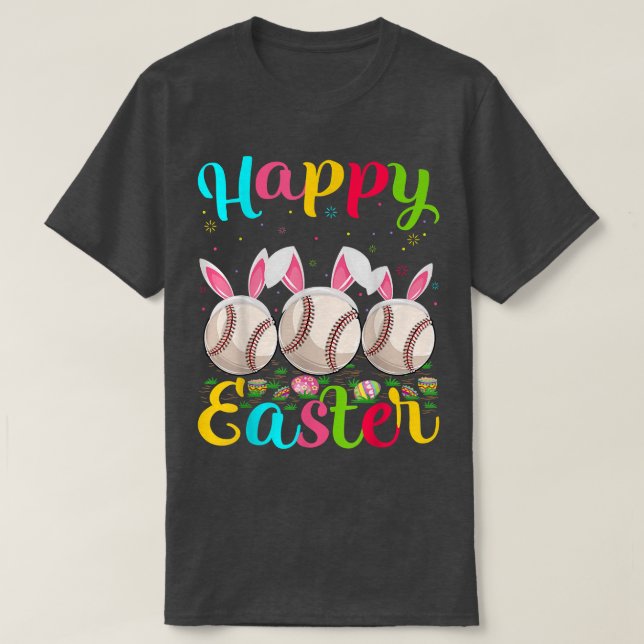 Camiseta Béisbol Deportivo Lover Easter Egy Bunny Baseball  (Diseño del anverso)