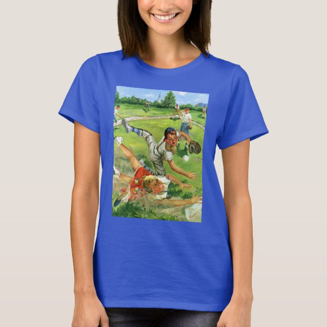 Camiseta Béisbol deportivo vintage, equipos infantiles (Anverso)