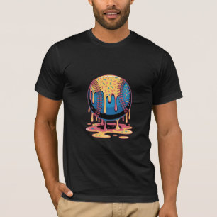 Camiseta Béisbol derretido psicodélico