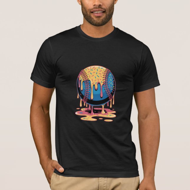 Camiseta Béisbol derretido psicodélico (Anverso)