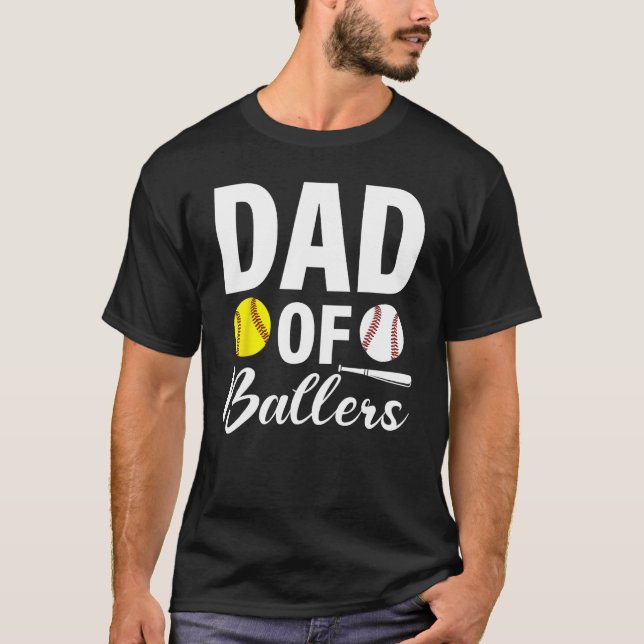 Camiseta Béisbol dice padre de los bailarines (Anverso)