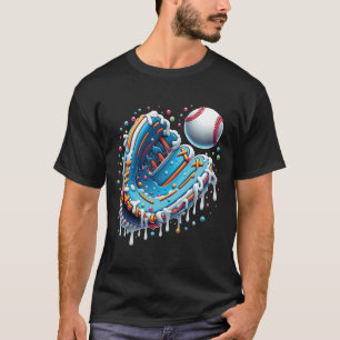Camiseta Béisbol Drip Ice Cream Béisbol Glove And Ball Sp