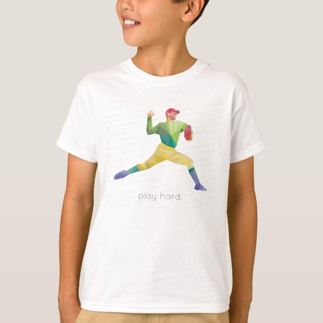 Camiseta Béisbol duro Origami del juego (Anverso)