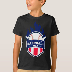 Camiseta Béisbol EE. UU. Apoya La Bandera Del Equipo EE. UU