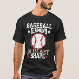 Camiseta Béisbol en forma de corazón de diamante