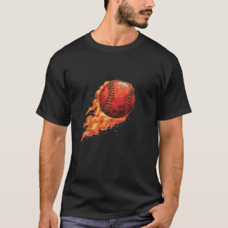 Camiseta Béisbol en llamas 