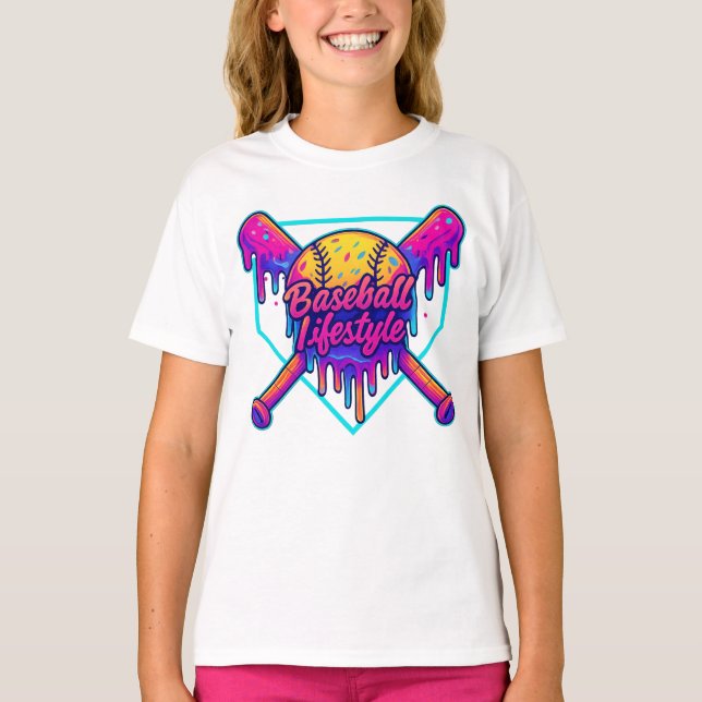 Camiseta Béisbol Estilo de vida Equipo juvenil Béisbol Drip (Anverso)